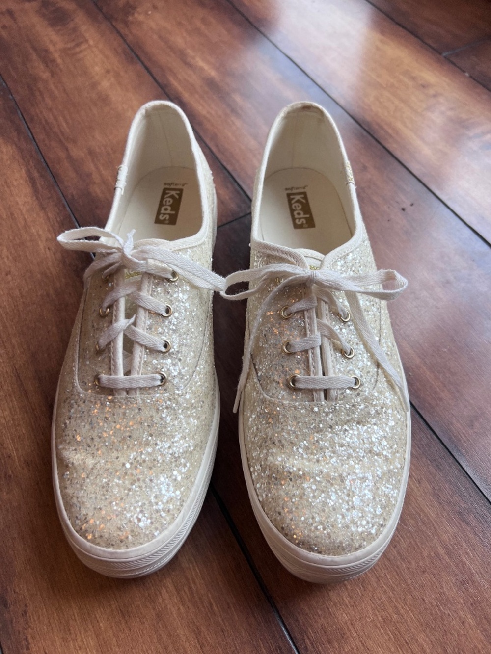 Keds Women's 11 The Platform Glitter Celebration Sneaker Shoe
